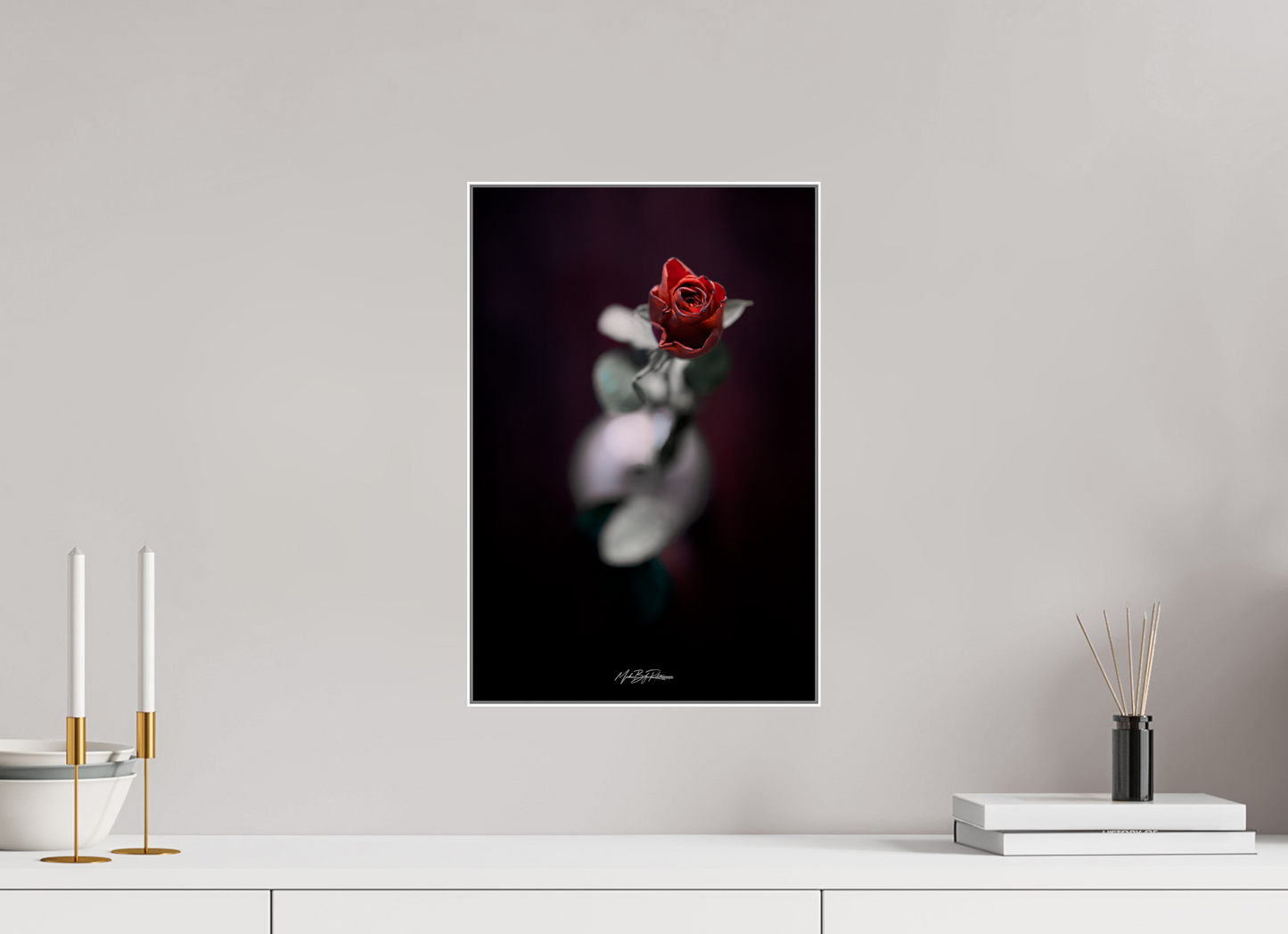 Valentine's Flower - Framed photo print in Aluminium ArtBox
