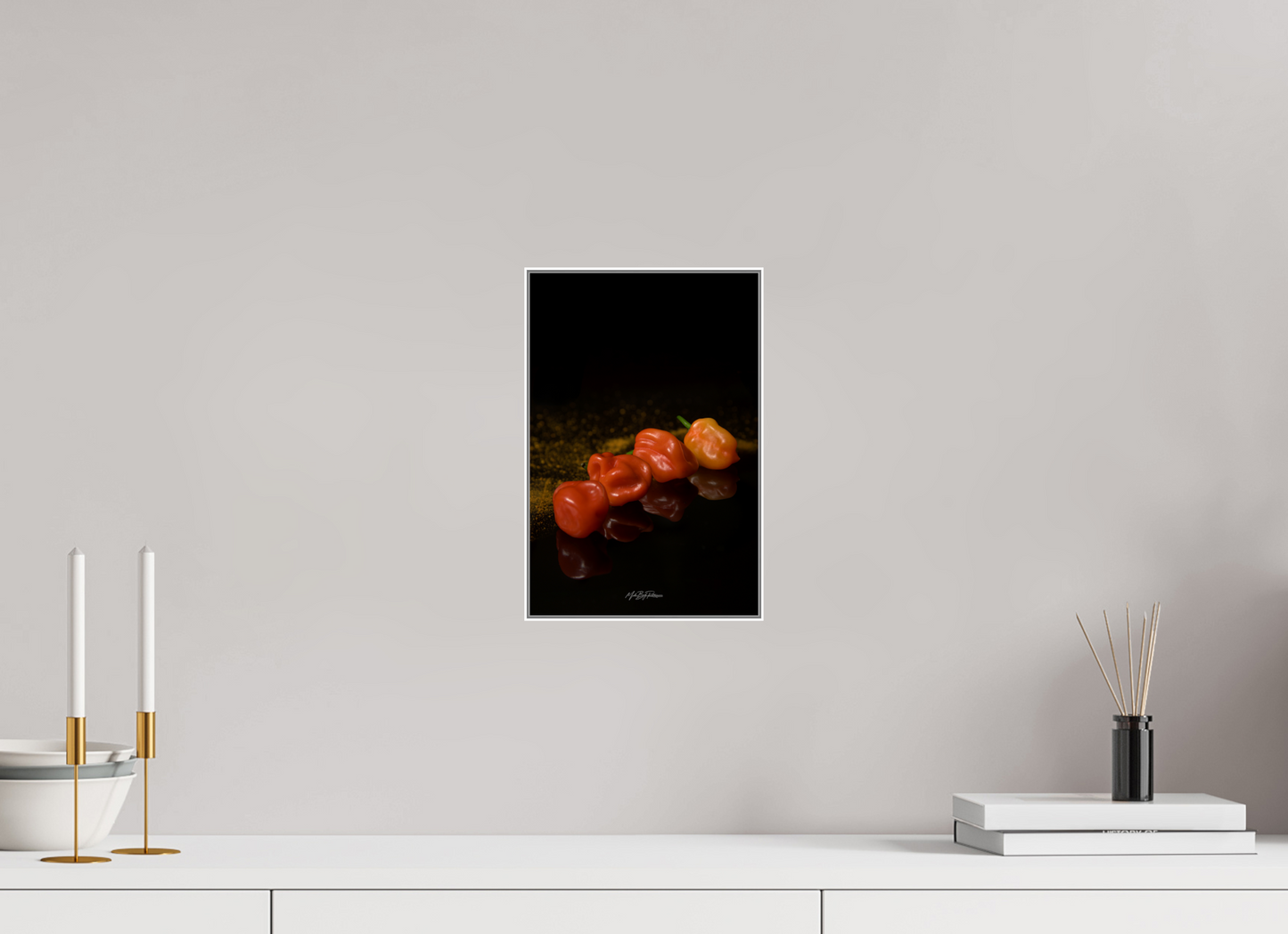 50 Shades of Chili - Framed photo print in Aluminium ArtBox