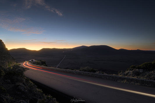 Pas des Sables light painting Reunion Island fine art photo print