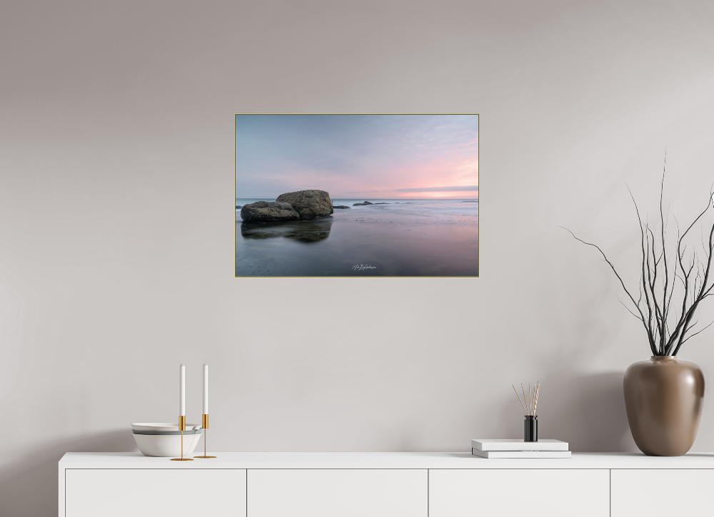 Turimetta Headland NSW Australia aluminium artbox 50x75cm gold frame wall mounted interior lifestyle display