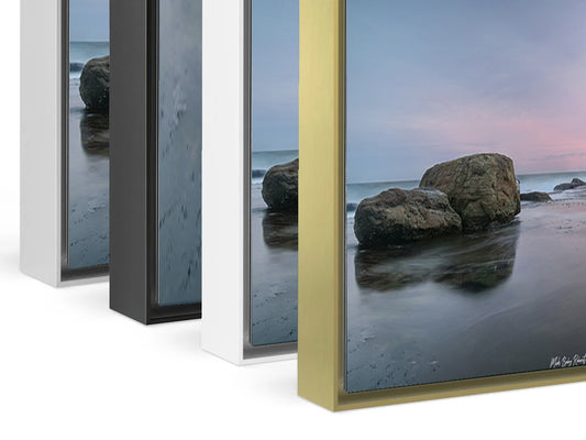 Turimetta Headland NSW Australiaaluminium artbox frame 4 color options black silver white gold stacked view