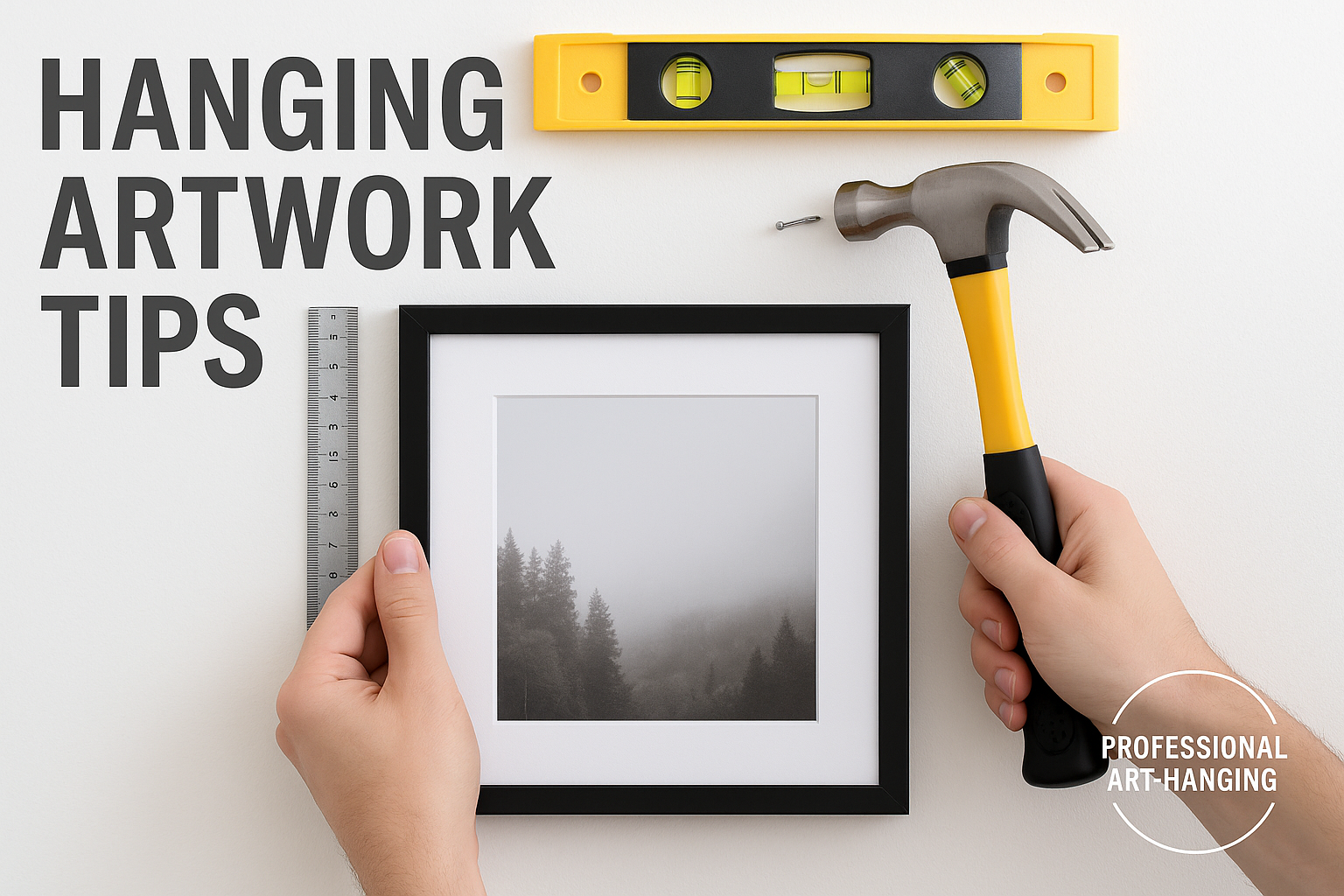 Charger la vidéo : White Wall hanging guide demonstration