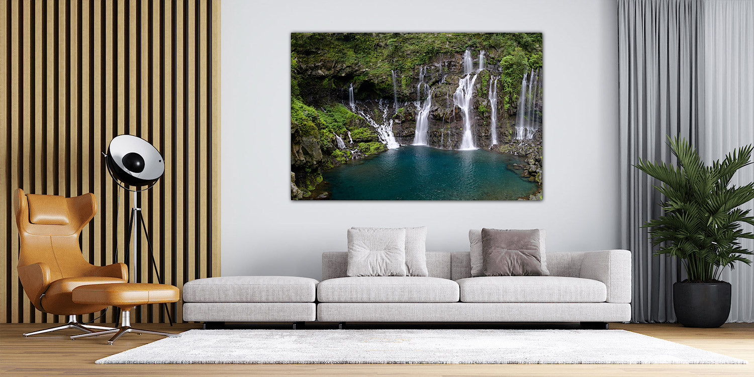 Cascade Langvin Réunion Island wall print 
