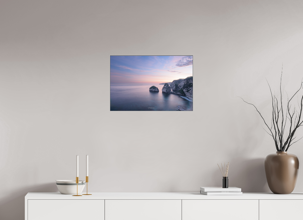 Diamond Beach Nusa Penida Bali aluminium artbox 60x40cm silver frame wall mounted interior lifestyle display