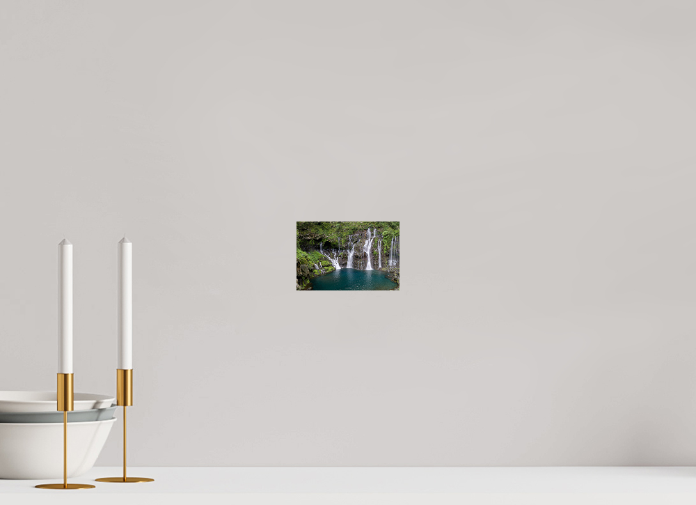 Langevin Falls Reunion  - Photo Print Dibond backing Acrylic Option. 15 x 10 cm, Photo Print on Dibond Backing 3mm, unframed.