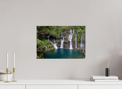 Langevin Falls Reunion Island - Photo Print Dibond backing Acrylic Option. 45 x 30 cm, Photo Print on Dibond Backing 3mm unframed.