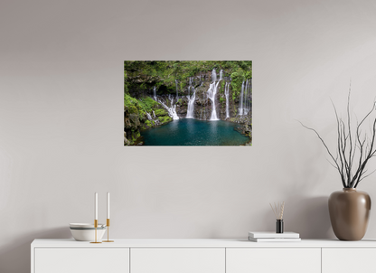 Langevin Falls Reunion Island - Photo Print Dibond backing Acrylic Option. 75 x 50 cm, Photo print under acrylic 2mm dibond backing 3mm 