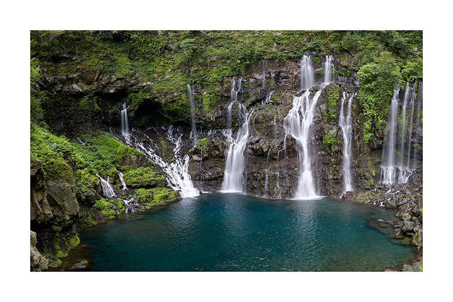 Langevin Falls waterfall Reunion Island photo print 20x30cm Fuji Crystal DP2 glossy paper 250g 2cm white margin