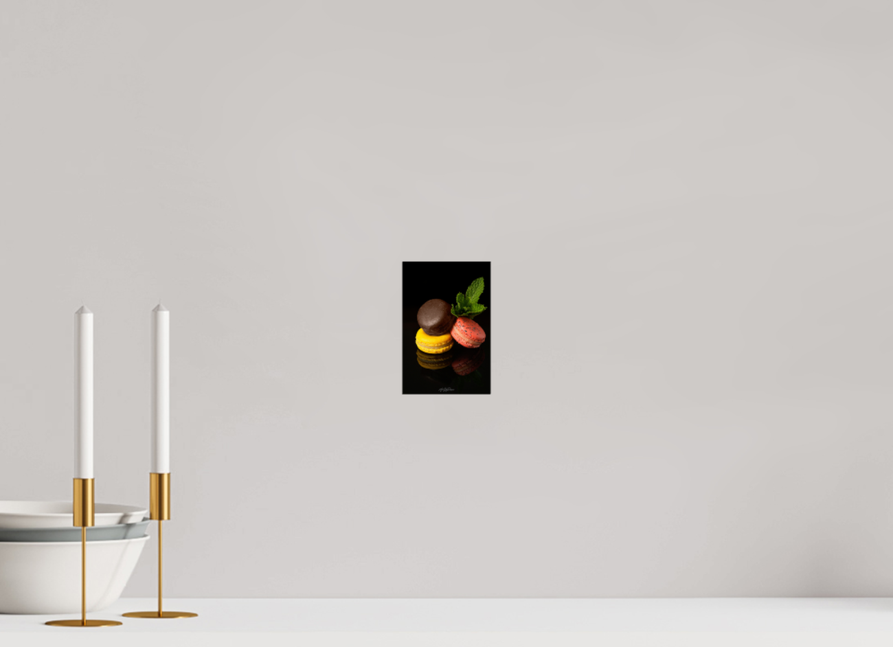 Macarons Gourmet Trio 10 x 15 cm, Photo Print on Dibond Backing 3mm unframed Macarons Gourmet Trio - Photo Print Dibond backing Acrylic Option