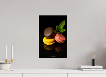Macarons Gourmet Trio 30 x 45 cm, Photo Print Under Acrylic Glass Macarons Gourmet Trio - Photo Print Dibond backing Acrylic Option