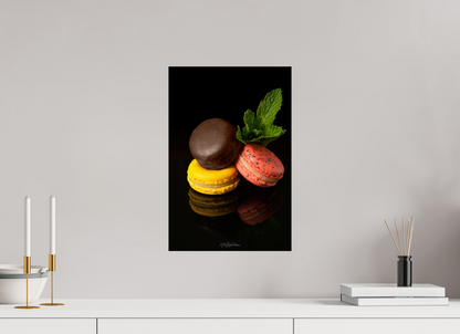 Maccarons Gourmet Trio 30 x 45 cm, Photo Print on Dibond Backing 3mm unframed Macarons Gourmet Trio - Photo Print Dibond backing Acrylic Option