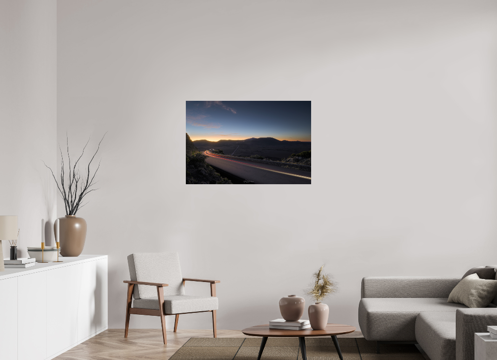 105 x 70 cm, Photo Print on Dibond Backing 3mm unframed Pas des Sables light painting Reunion Island - Photo Print Dibond backing Acrylic Option