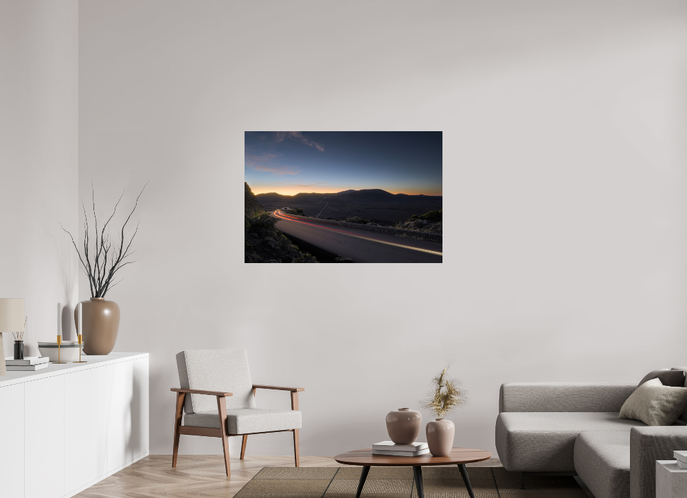 120 x 80 cm, Photo Print on Dibond Backing 3mm unframed Pas des Sables light painting Reunion Island - Photo Print Dibond backing Acrylic Option