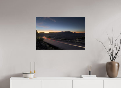 90 x 60 cm, Photo Print on Dibond Backing 3mm unframed Pas des Sables light painting Reunion Island - Photo Print Dibond backing Acrylic Option