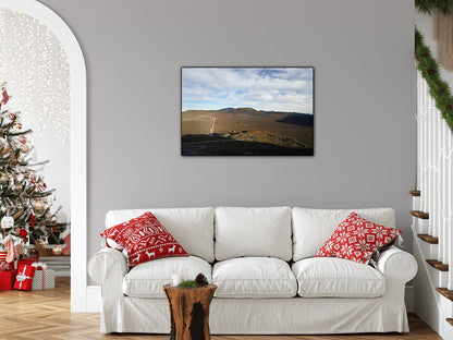 Pas des Sables Reunion Island black aluminium flush framed print interior lifestyle display