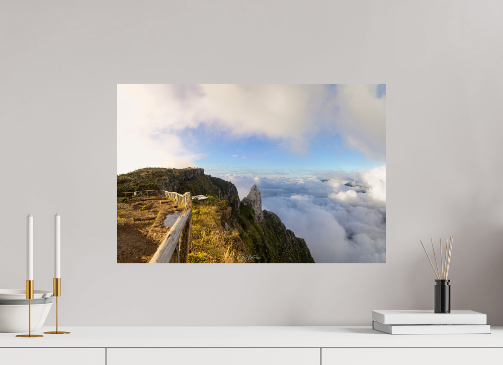 Piton Maïdo - Photo Print Dibond backing Acrylic Option. 60 x 40 cm, Photo Print on Dibond Backing 3mm unframed 