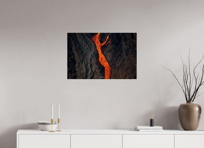 River of Fire – Piton de la Fournaise Eruption 2026. 75 x 50 cm, Photo Print on Dibond Backing 3mm, unframed