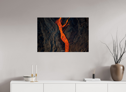 River of Fire – Piton de la Fournaise Eruption 2026. 90 x 60 cm, Photo Print Under Acrylic Glass