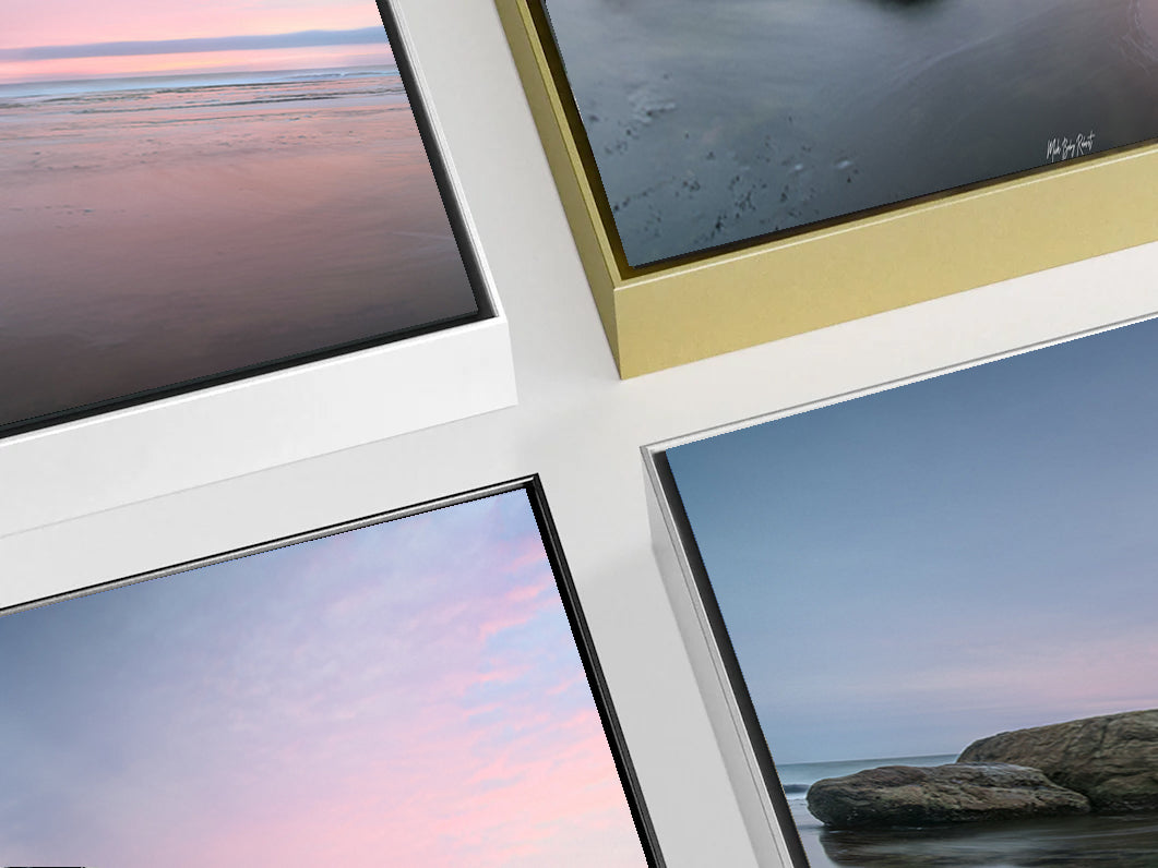 Turimetta Headland NSW Australia aluminium artbox frame color options top view grid layout black silver white gold