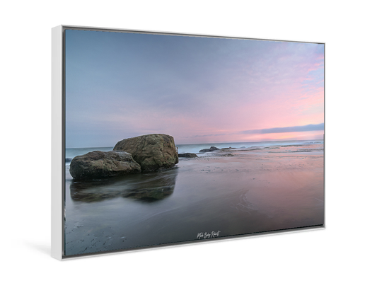 Turimetta Headland NSW Australia aluminium artbox silver frame angled view profile and face detail