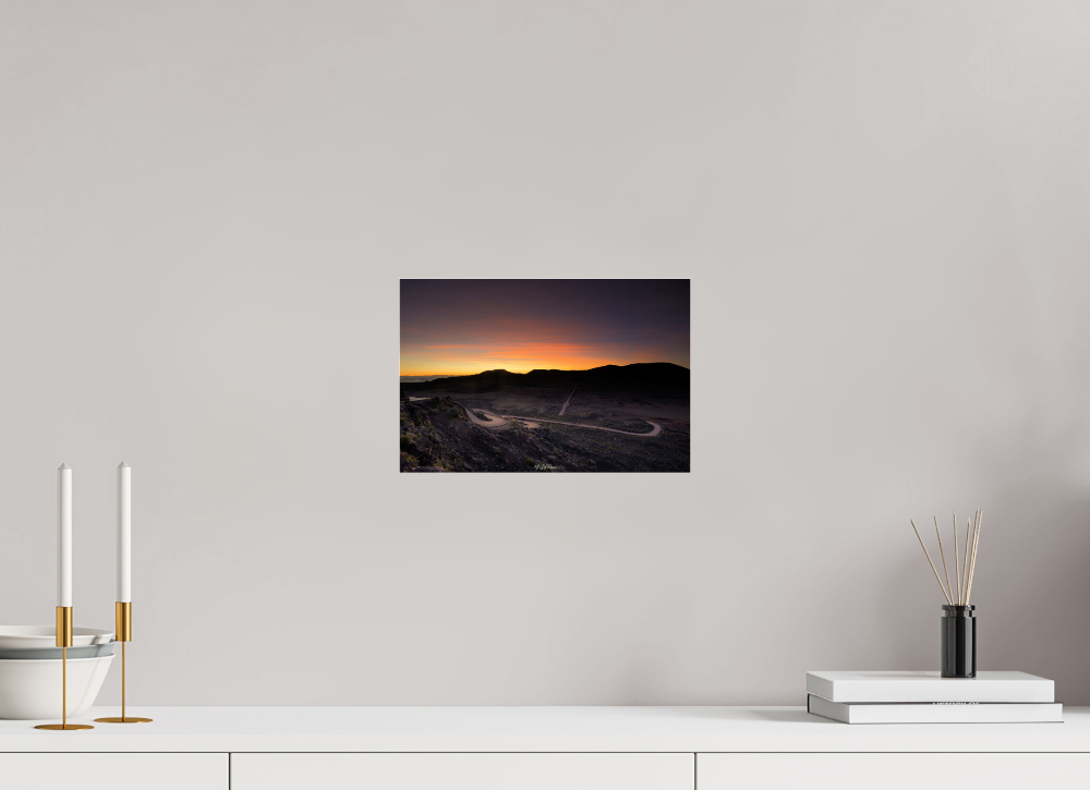 30 x 20 cm, 2mm acrylic glass Winter Sunrise Pas des Sables Reunion Island - Photo Print Dibond backing Acrylic Option