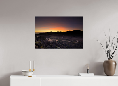90 x 60 cm, UV protective laminate Winter Sunrise Pas des Sables Reunion Island - Photo Print Dibond backing Acrylic Option